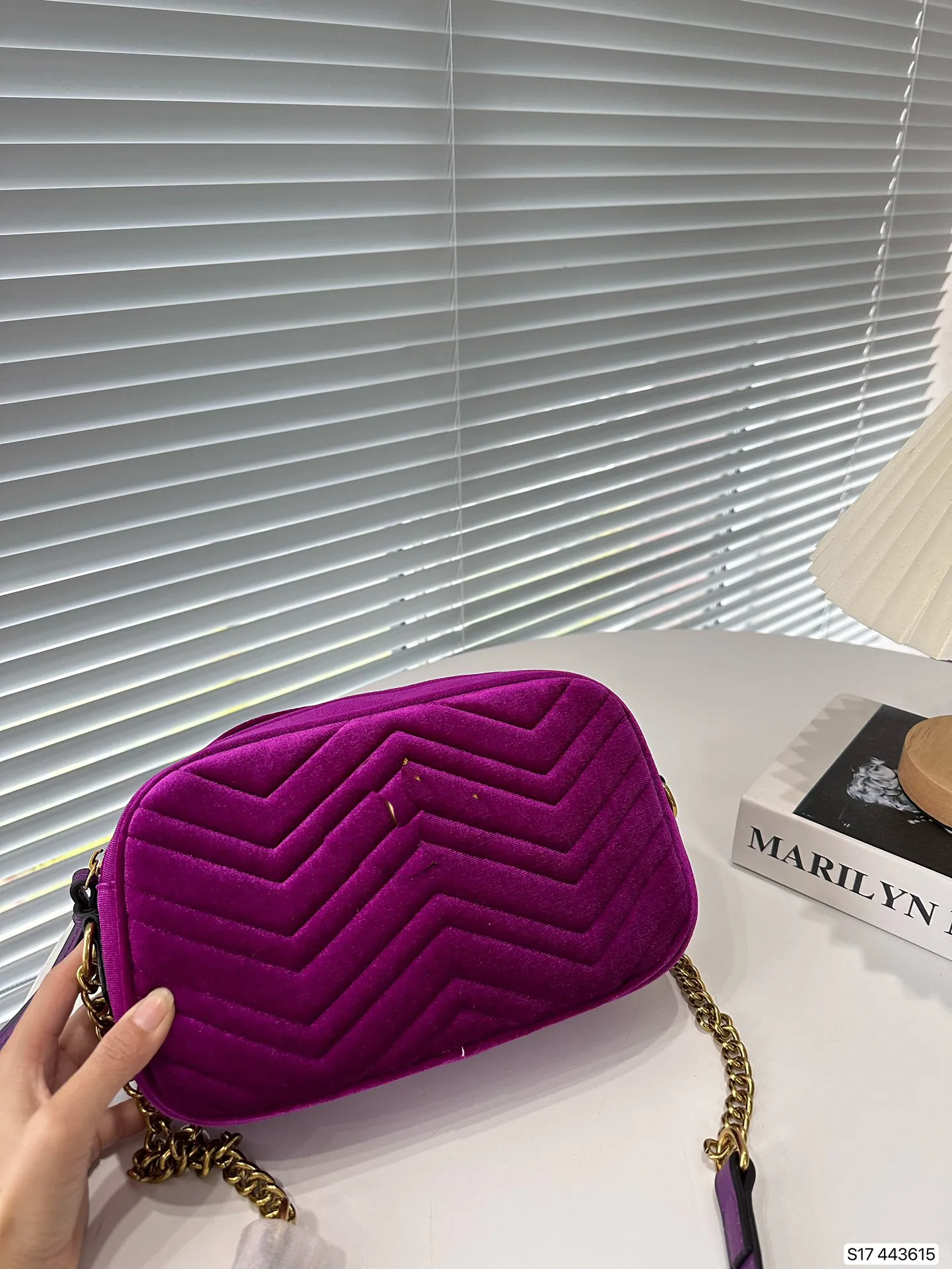 2023 Designer-Marmont velvet bags handbags women shoulder bag designer handbags purses chain fashion crossbody bag