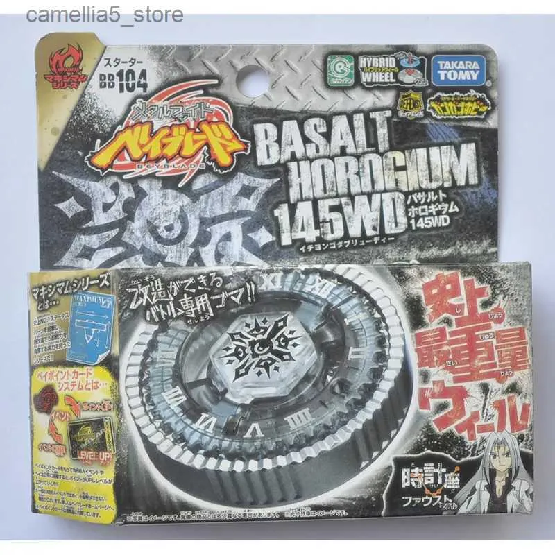 Spinning Top Takara Tomy Beyblade Metal Battle Fusion BB104 Basalt Horogium 145WD 4D med lätt launcher Q231016