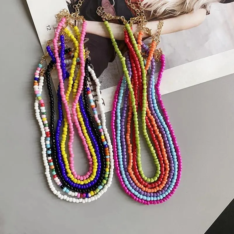 Collana girocollo bohémien per donna ragazza moda perline colorate regalo amico gioielli all'ingrosso