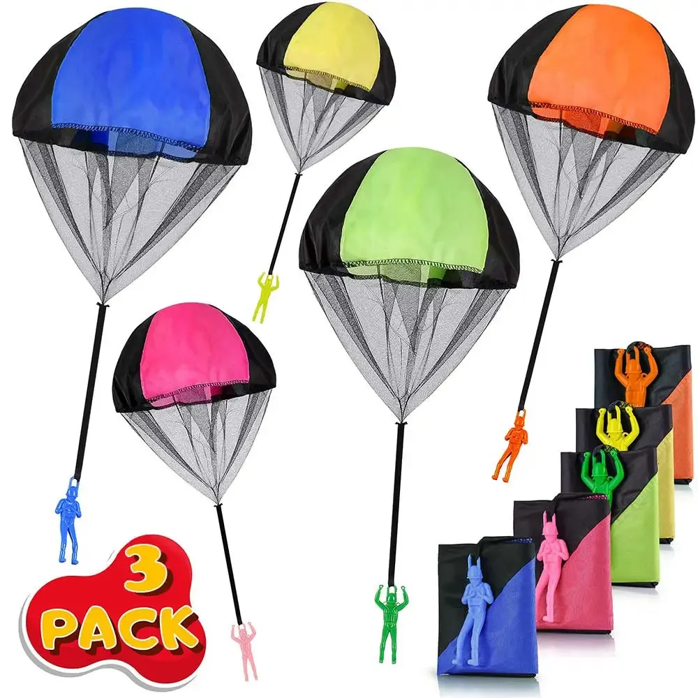 Sportspielzeug 123 Stück Handwurf-Fallschirm-Flugspielzeug für Kinder, pädagogische Spiele im Freien, Sportunterhaltung, sensorisches Spielen, 231013