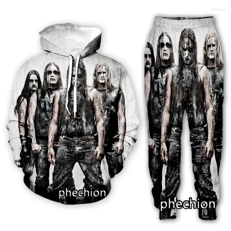 Heren Trainingspakken Phechion Mannen/Vrouwen Marduk Band 3D Print Kleding Lange Mouw Mode Sweatshirt Hoodies Sport Casual Broek Z144