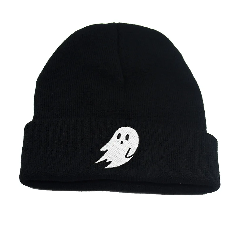 Halloween Cool Ghost Knit Beanie Hats for Men Women Emo Goth Gothic Beanies Birthday Presents for Winter 14 Styles