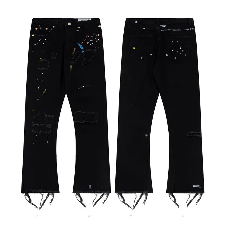 Ins Designer Jeans para hombres Galerías Pantalones Departamentos Moda Diseñador para hombre Empalme Jeans Pantalones de mezclilla rasgados Hip Hop de lujo para hombre para mujer talla S-XLUABX