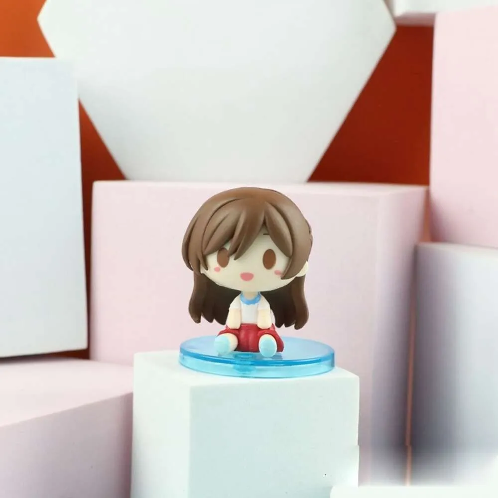 Mascot kostymer 4st5cm anime figur hyra flickvän ichinose chizuru huvudform stående i q version tanjirou leksak presentmodell pvc
