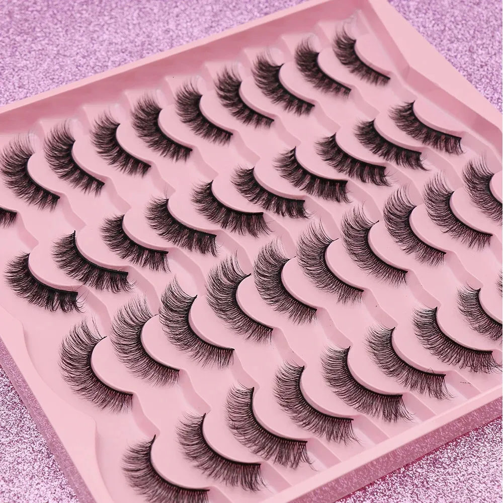 Fałszywe rzęsy Ayrmilla 520Pairs 3D Mink rzęsy Naturalne dramatyczne grube fałszywe przedłużenie rzęs Faux Cils Hurtowe narzędzia do makijażu 231012