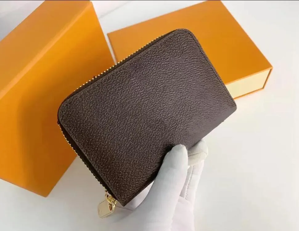 Designers Short wallets Classic Button Women men short style Zipper Wallets Soft Leather Textured Fashion Wallet Coin Purse Card Case Holder With Box Dust Bag Print