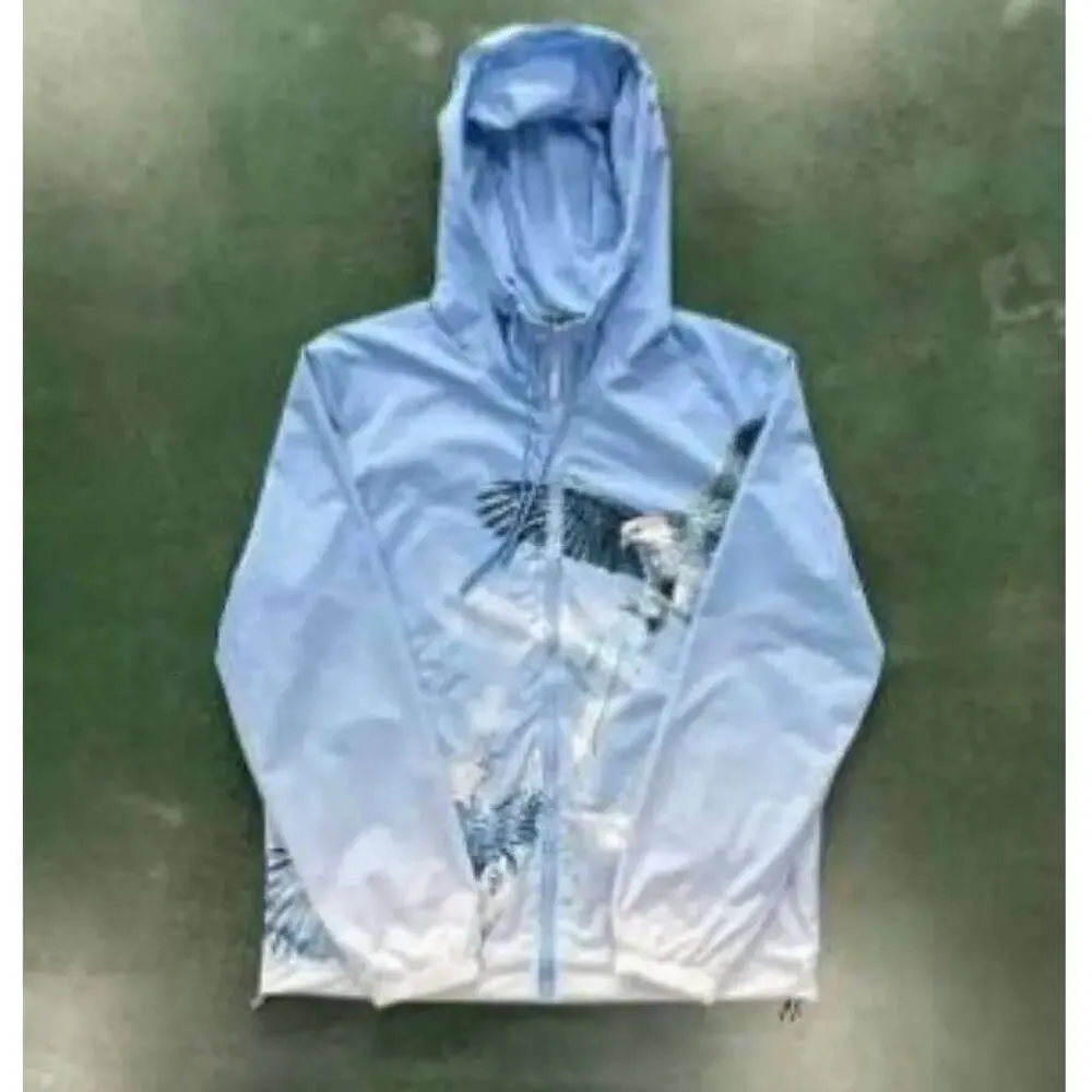 Veste coupe-vent à capuche avec fermeture éclair imperméable pour homme et femme, manteau d'extérieur décontracté avec broderie de marque Trapstar, printemps automne 2023