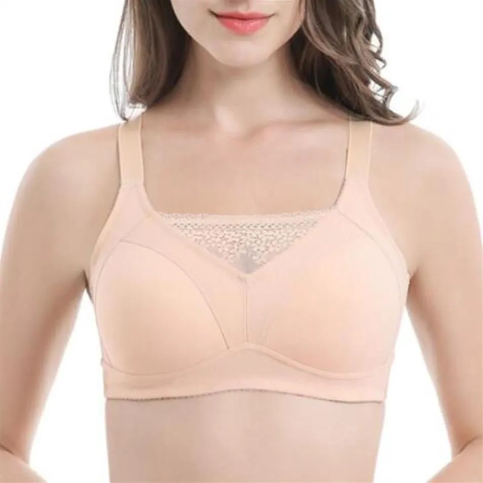 Bras Women Mastectomy Pocket Bra Wire Underwear For Breast Cancer Female Push Up Silicone Fake Support Cotton CoverBras2704