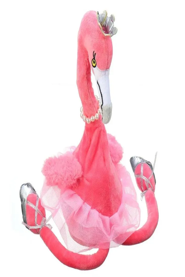 Flamingo Singing Dancing Pet Bird 50cm 20 tum julklapp fylld plysch leksak söt docka5590674