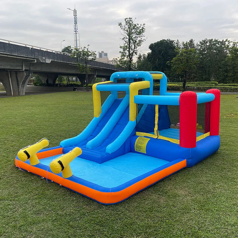 Slide Bouncer House Outdoor Inflável Playground Castelo Water Slide Park Para Crianças Crianças Parque Brinquedos Playhouse Jumper para Crianças Brincam Diversão Aniversário Pequenos Presentes Brinquedos