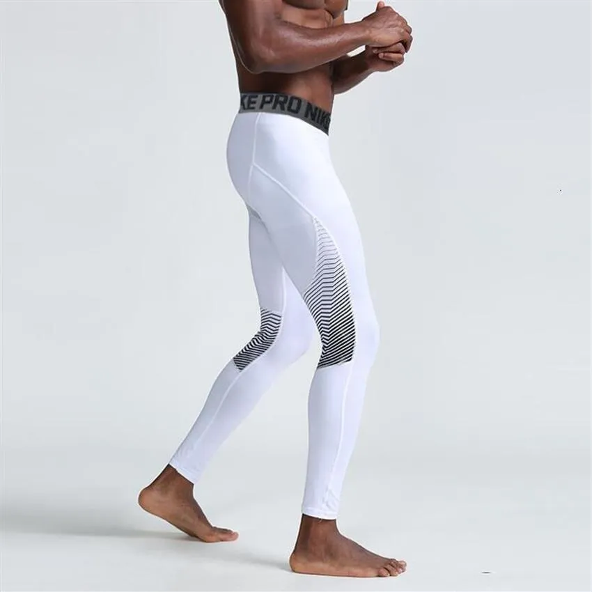 Elasticità di marca Leggings Pantaloni da uomo Pantaloni sexy da palestra Compressione Fitness Collant Pantaloni da jogging Abbigliamento sportivo Pantaloni sportivi Runnin290D