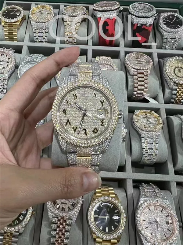 Reloj De MOISSANITE DIAMOND MOISSANITE De Lujo, Reloj De Diseño