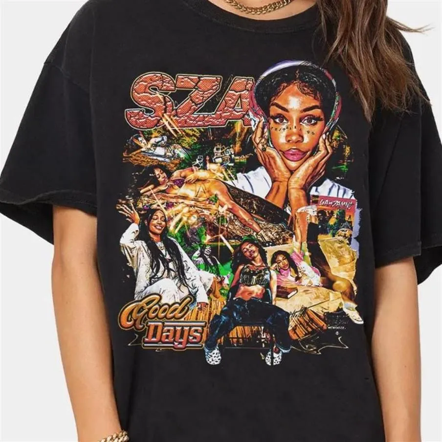 Erkek Tişörtleri Gömlek SZA Baskılı Grafik Tee Ctrl Fan İyi Günler T-Shirt Rap Hip-Hop Vintage Shirtmen200S