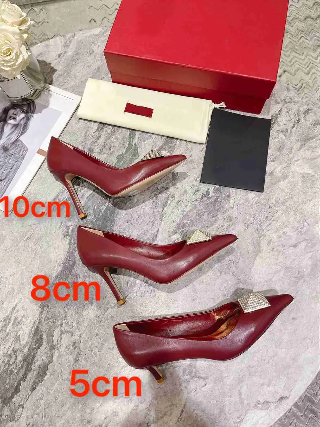 Designer Sandals Ladies Sandals Dress Shoes High Heels Black Nude Multiple Choice Sandals Party Wedding Work Stiletto Slippers 5cm 8cm 10cm