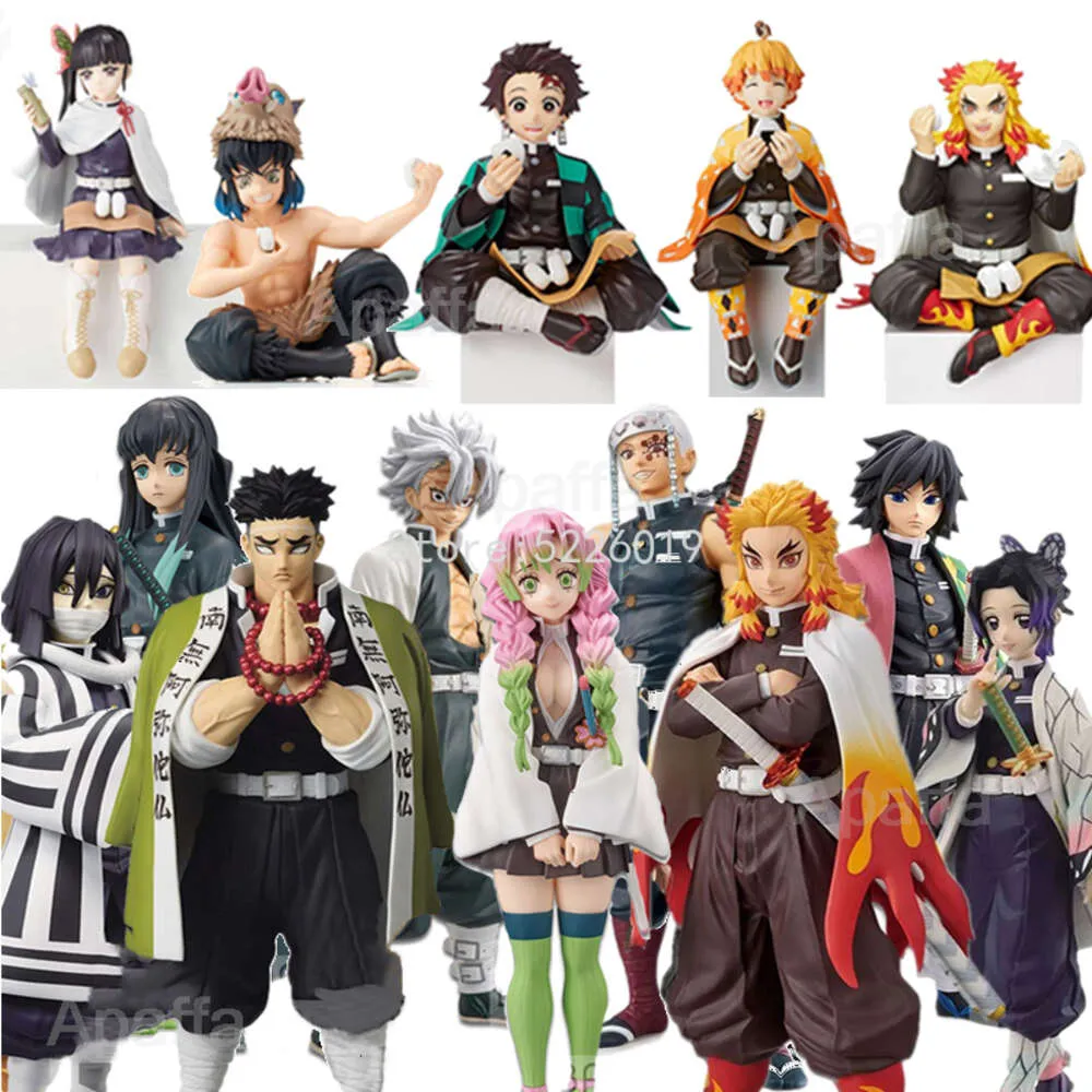 Brinquedos de dedo Premium Chokonose Figura Demon Slayer Anime Figura Kamado Tanjirou/agatsuma Zenitsu Figura de ação Kimetsu No Yaiba Estatueta brinquedos