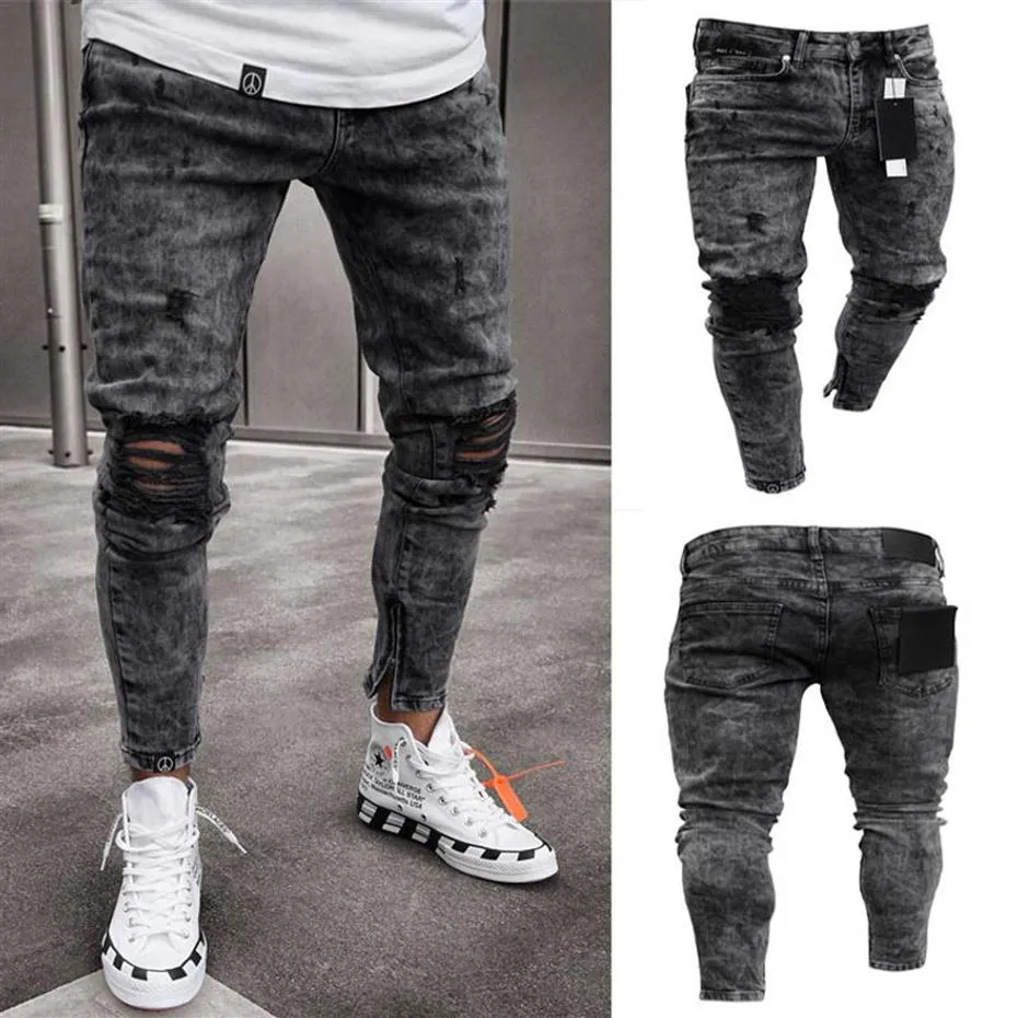 EBAIHUI MENS Zgrane chude proste dżinsy Elastyczne jeansy dżinsowe dżinsy długie stylowe spodnie Slim Fit Blue Jean Whole L638194p