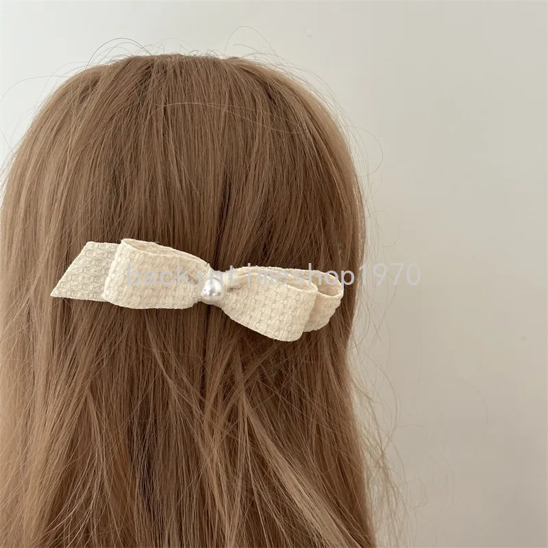 Nuove donne coreane Versatili dolci Bowknot Forcine capelli Moda donna Fermagli capelli Accessori capelli Ornamenti Barrette Clip laterale