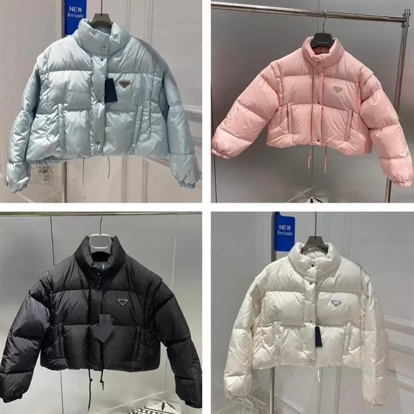 Designer Jackets Women Down Parkas Coats Winter Fashion Short Jacket Style with Letters Warm Jacket 4 Colors Adjustable Waist181w