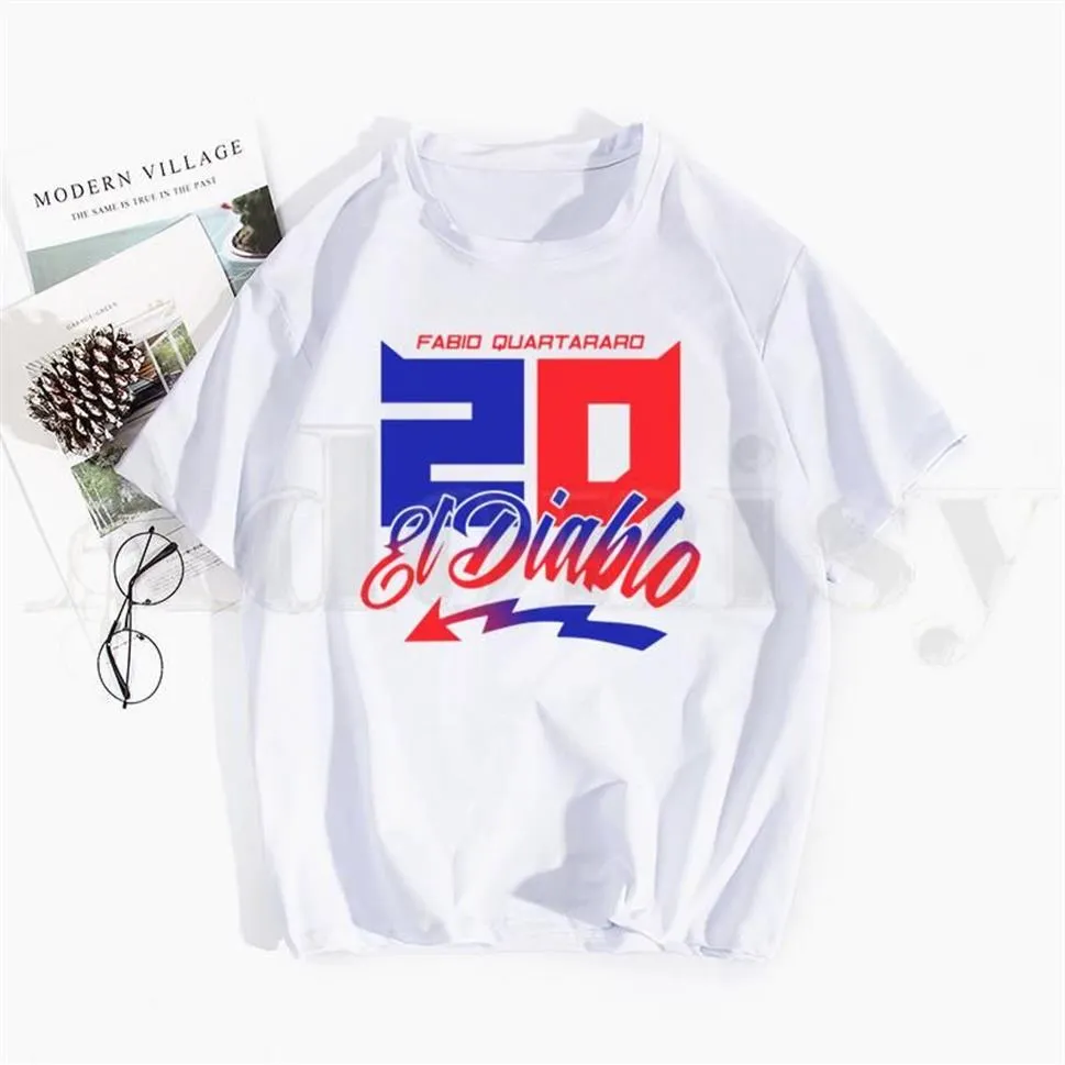 Herr t-shirts fabio quartararo logo franska movistar t skjortor vårtoppar tees män kvinnor kort ärm avslappnad skjorta streetwear323s