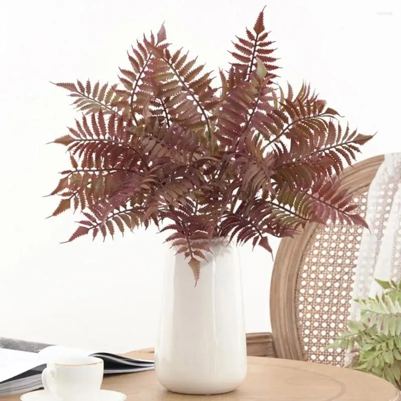 Flores decorativas interior/exterior vegetação artificial realista simulado pteris folhas plantas decoração interior para qualquer casa ornamental