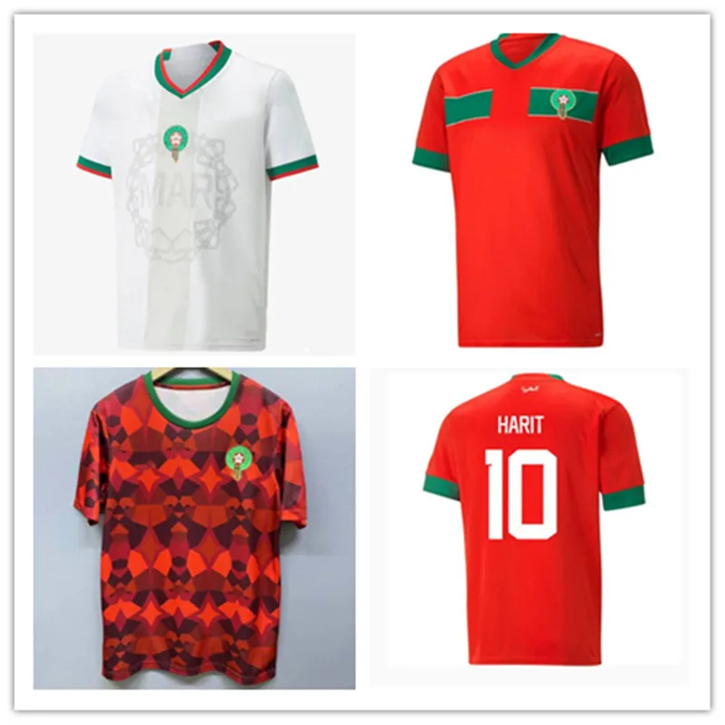 2023 Marockanska fotbollströjor Hakimi Ziyech en-Nesyri fotbollströjor Harit Saiss Idrissi Boufal Jersey 23 Maroc National Team Football Shirt