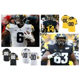 Custom Iowa Hawkeyes Football Jersey 12 Cade McNamara Cooper DeJean Spencer Petras Jack Campbell Sam LaPorta Riley Moss Seth Benson George Kittle Bob Sanders