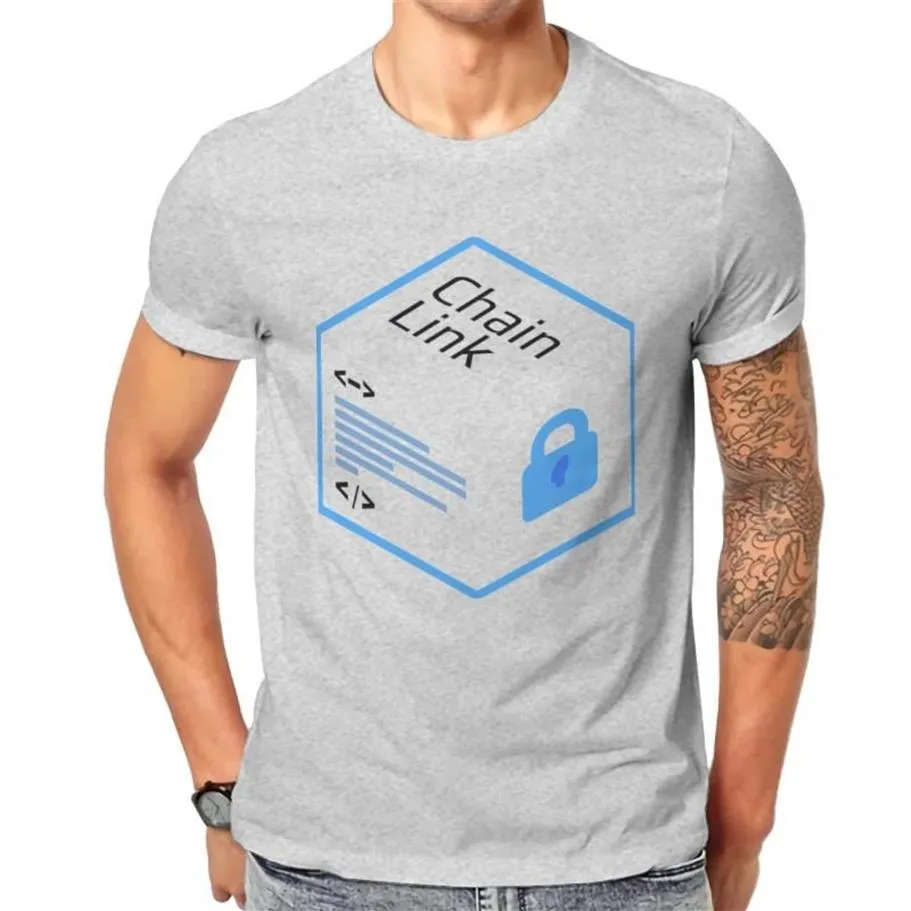 Men's T-Shirts Men Chainlink Cube Anime Blockchain Dogecoin Funny Classic O Collar Tshirt330C