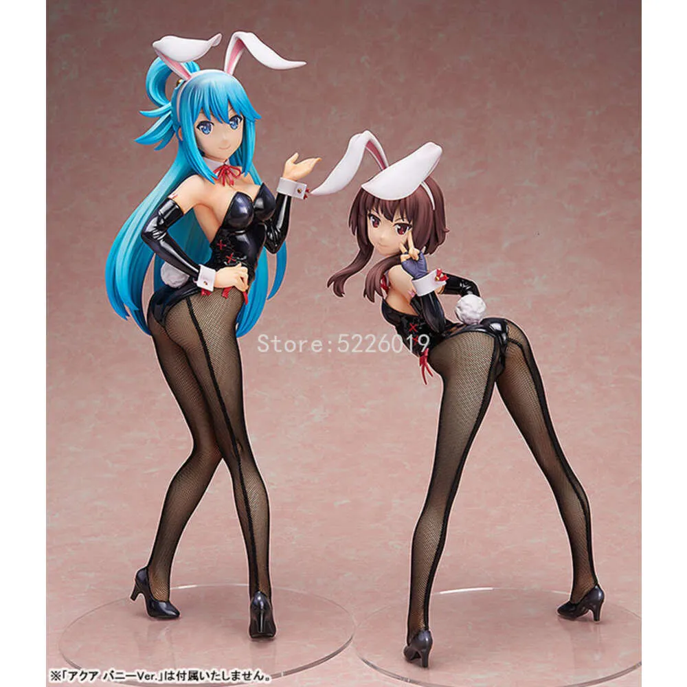 Brinquedos de dedo 33cm estilo B Konosuba 2 Megumin Anime Figura Megumin Action Figure Megumin Bunny Ver. Figura Konosuba Megumin Estatueta Modelo Brinquedo