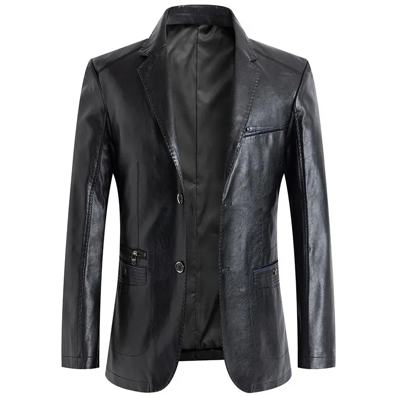 Heren Lederen Faux Merk Pu Jas Mannen Herfst Lente Casual Heren Jassen Jas Zacht Motorfiets Blazer Bovenkleding Chaqueta Peluda Hombre 231013