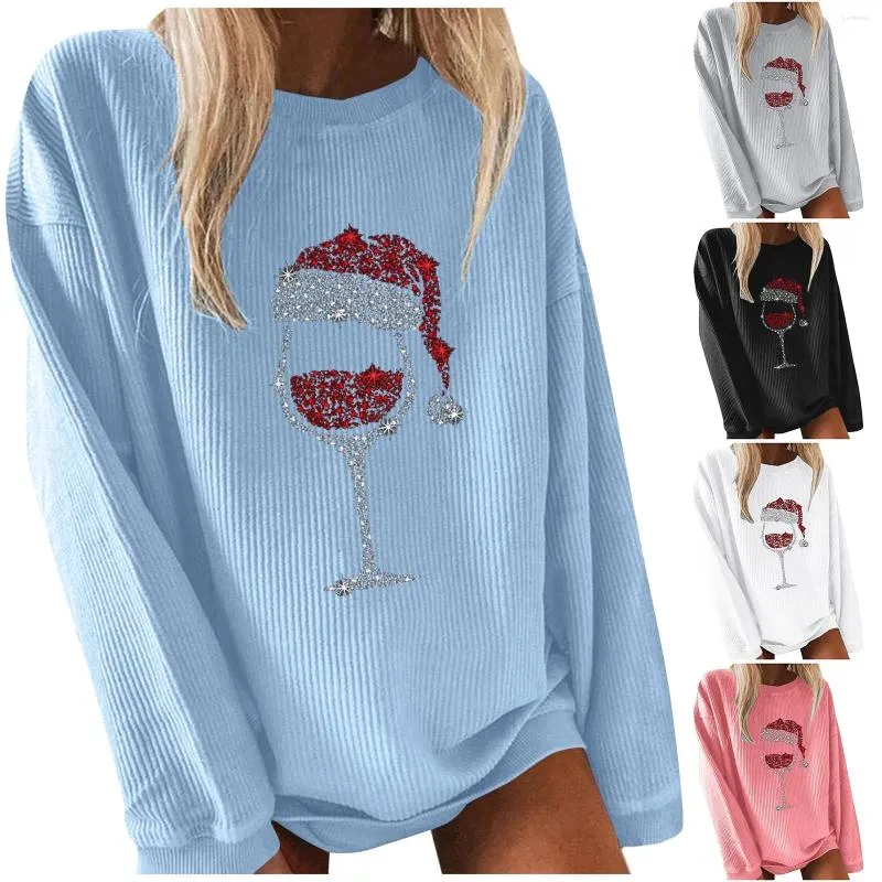 Women's Hoodies Personalized Design Christmas Print Long Sleeved Crew Neck Hoodie Sweatshirts With Zipper Size 13 Quilted Zip Up