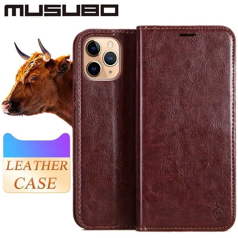 Cell Phone Cases Musubo Luxury Leather Case for iPhone 14 13 Pro Xs Max 7 Plus Wallet Fundas Card Cover For iphone 8 Plus 6 XR 11 12 X Flip Coque L230823