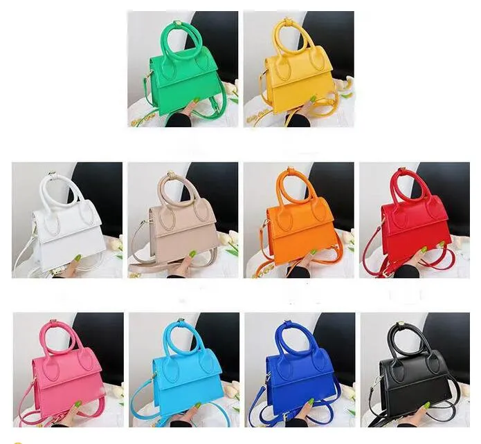 fashion women brand pu leather one shoulder messenger hand-held small square bag women's bag small purses mini tote clutch strap