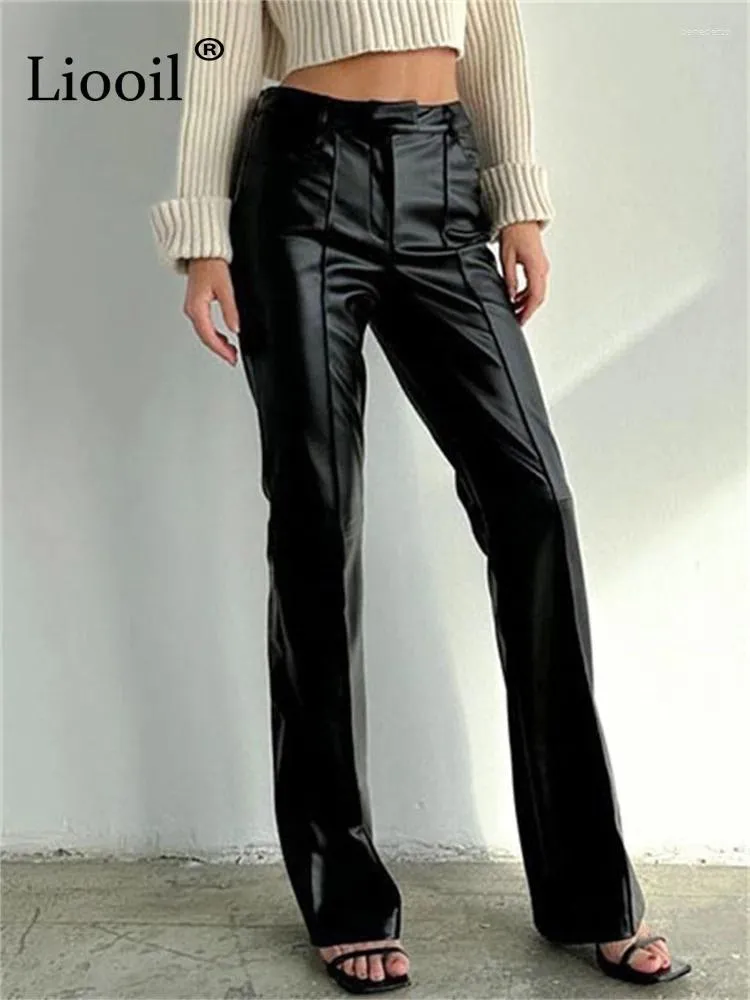 women's autumn winter bottoms women's leather pants trousers - The