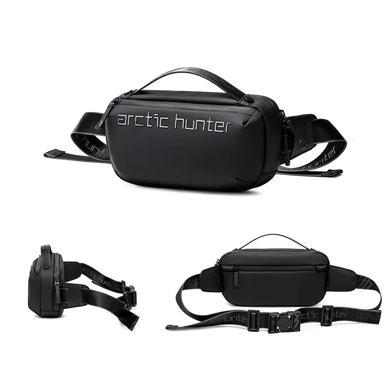 Waist Bags Mens Bag ARCTIC HUNTER Waterproof Messenger Shoulder Large Capacity Zipper Antitheft Chest Casual Outdoor Black 231013