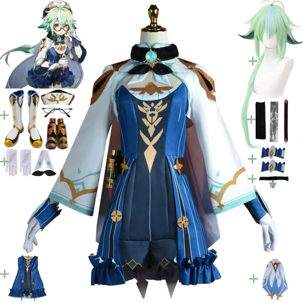 Cosplay Anime Game Genshin Impact Surose Sacarose Sucarose Cosplay Cosplay Buty Buty Mondstadt Rycerzy Favonius Mundur Hallowen Suit