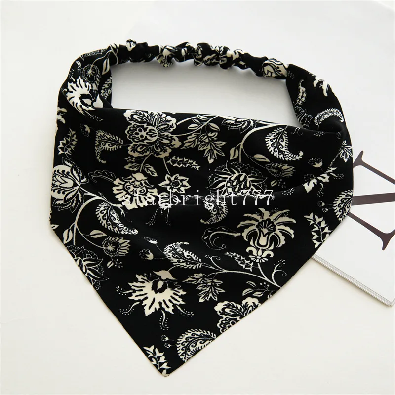 Bandanas imprimés de branches d'arbre pour femmes, nouveau Style, foulard de tête triangulaire pour filles, bandes de cheveux à haute élasticité, accessoires pour cheveux, Turban