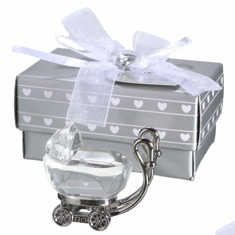 Party Favor Crystal Baby barnvagnar Ornament barnvagnar badar souvenir babys fl moon födelsedagspresent dhs droppleverans hem trädgård fes dhzrt