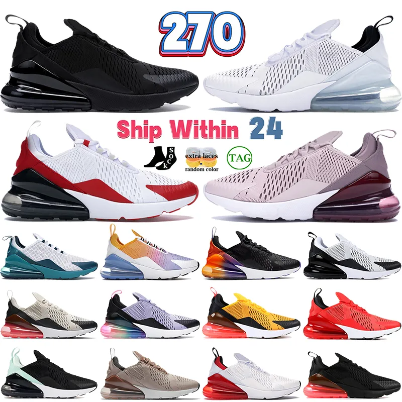 Designer 270 män Running Shoes 27C Triple White Black Anthracite Karely Rose Habanero Red Light Bone Hot Punch Outdoor Men Sneakers Womens Sports Trainers