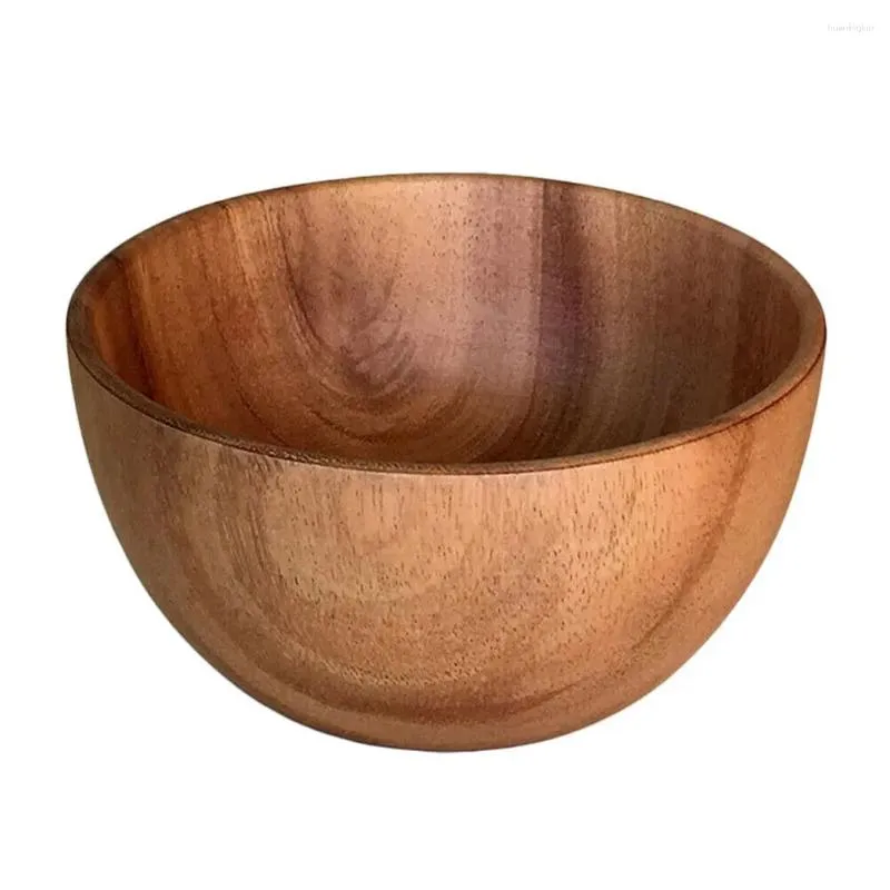 Bowls Health And Safety Cooking Natural Wood Made From Whole Log Fine Workmanship Pure Hand Grinding