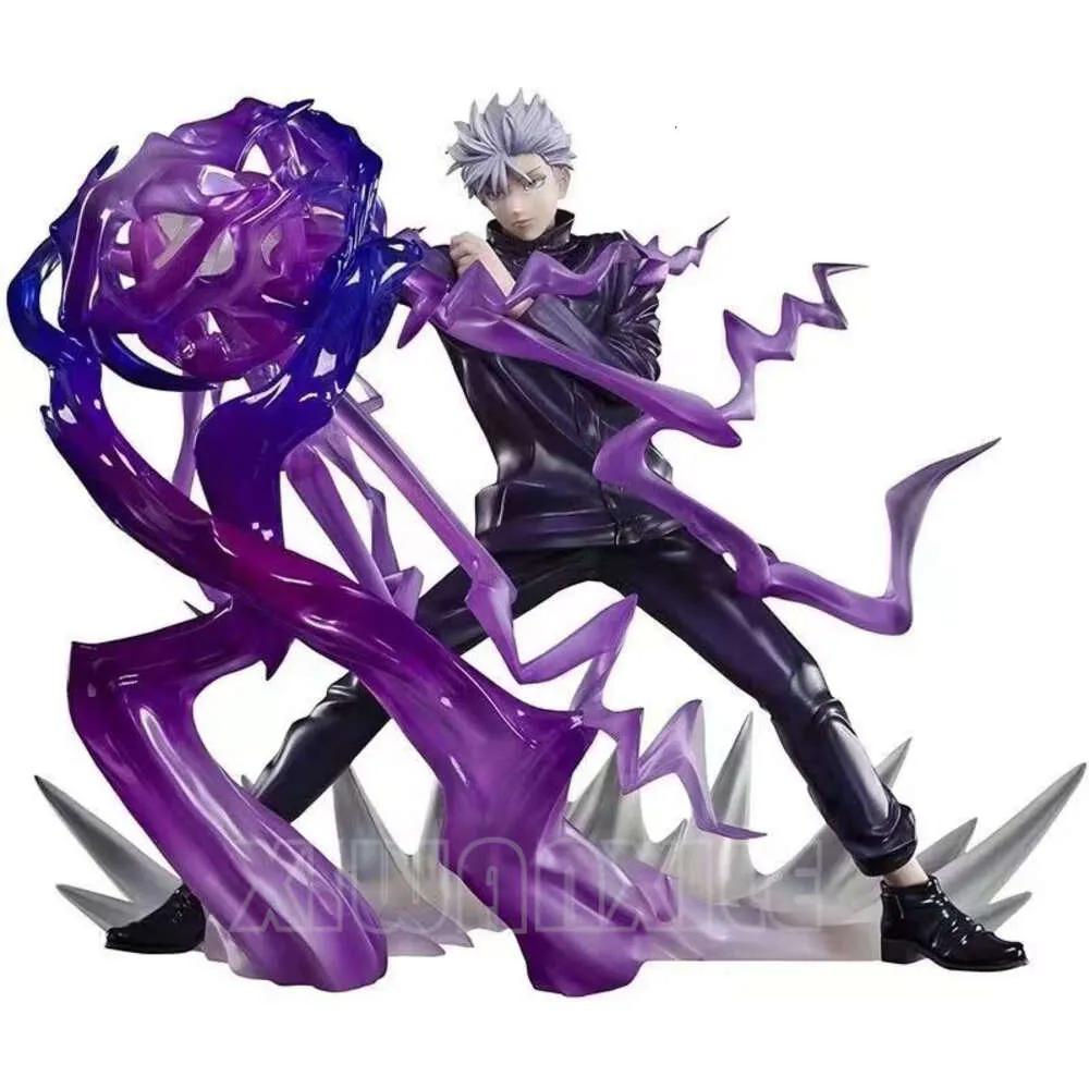 Brinquedos de dedo 18cm figuarts zero jujutsu kaisen anime figura satoru gojo figura de ação yuji itadori/nobara kugisaki estatueta brinquedos modelo adulto