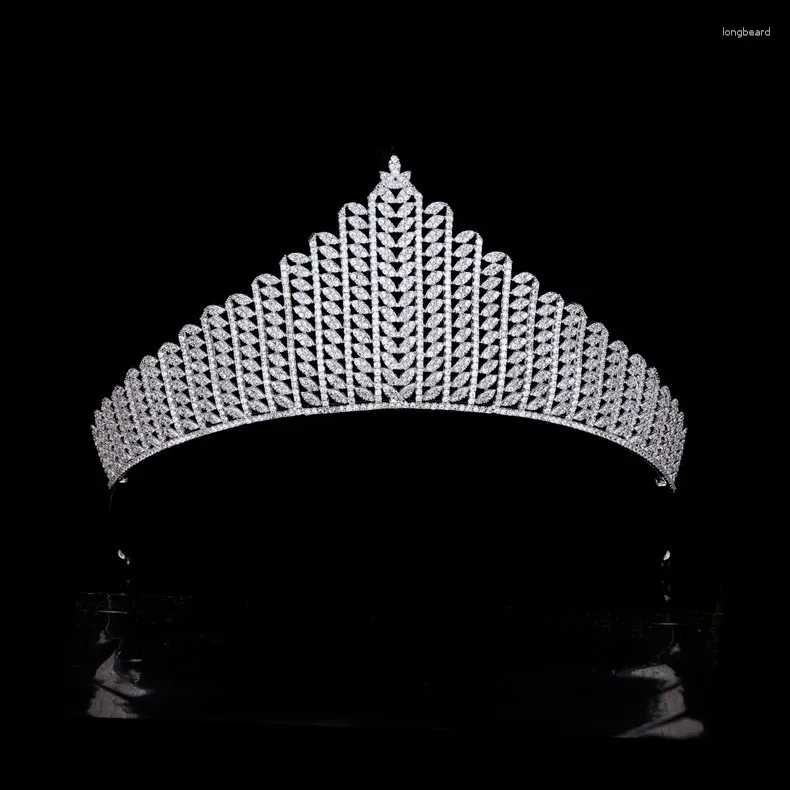 Hair Clips Ornament High-End European And American Accessories Bridal Wedding Zircon Crown Headdress