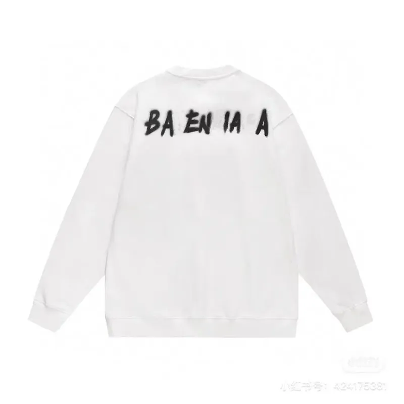balencigaly Sweater Sweater Designer Mens Sweater Top Level Sweater Round Neck Cotton Letter Printing Fhigh Qualidade Ashionable e Casais Clássicos 868