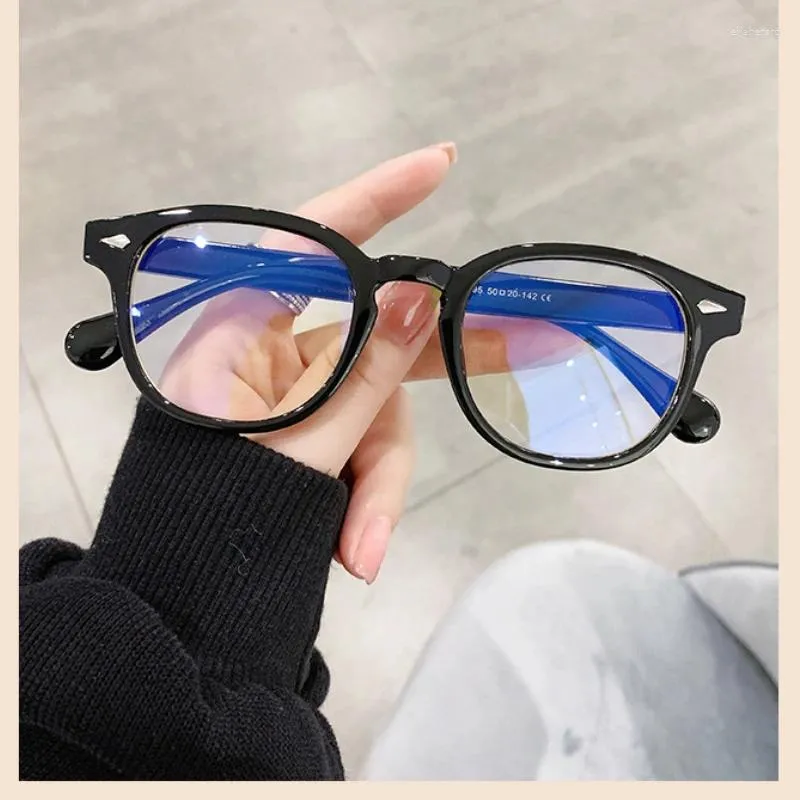 Solglasögon 2023 Anti Blue Light Blocking Glasses Vintage Computer Men's Gaming Myopia Optical Spectacle Eye Frame
