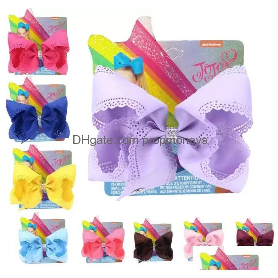 Saç Aksesuarları 10 PCS Siwa Saç Yayları 6 inç büyük oyuk bowknot 19 Renk Klipli Grosgrain Kurdele Klipler Çocuklar Çocuk Aksesuar Bab DH5C1