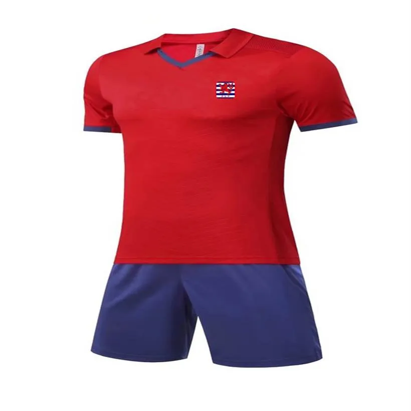 Luxembourg 22 nouveaux survêtements pour hommes costume d'entraînement de football à revers T-shirt de course en plein air version fan chemise à manches courtes 260p