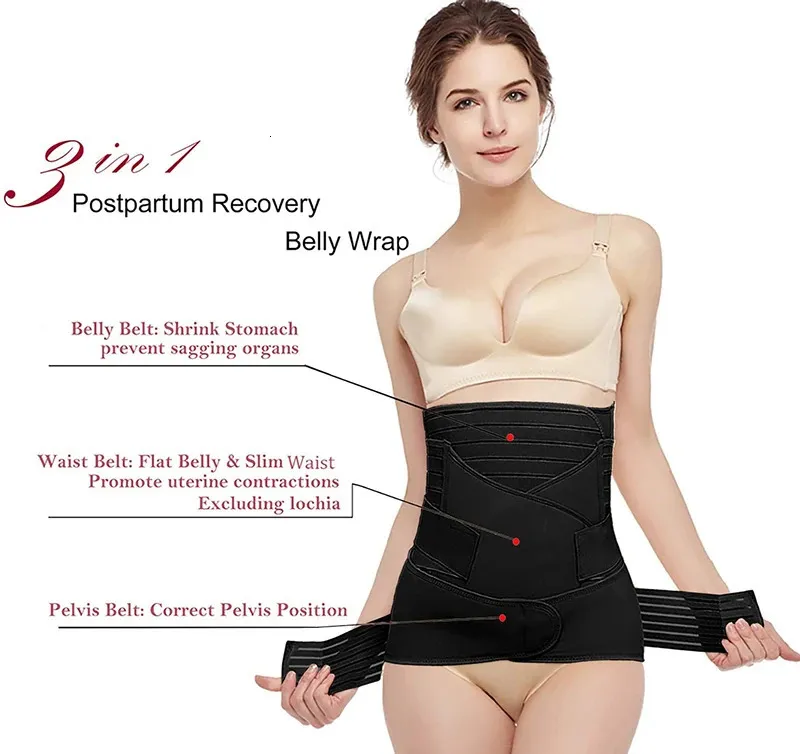 3 In 1 Postpartum Brabic Womens Waist Trainer Belt With Slimming Cincher, Belly  Band, And Body Trainer Corset For Postnatal Support 231013 From Ren04,  $17.04