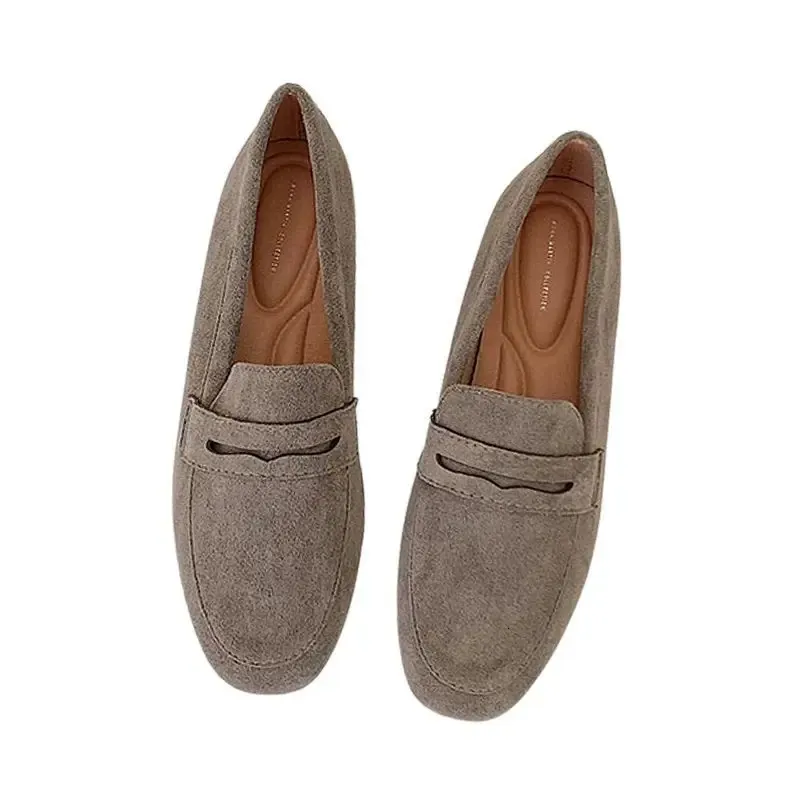 Summer Casual Flat Ladies Suede Loafers For Women Comfortable And