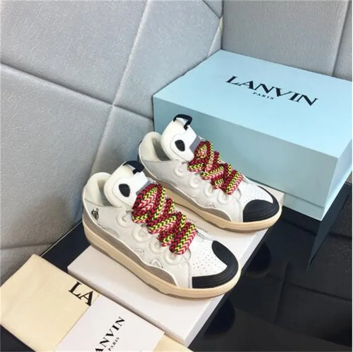 Lavin Leather Curb Sneakers Scarpe eleganti firmate per uomo Donna Straordinaria sneaker casual Pelle di vitello Gomma Nappa Platform Lanvinlies