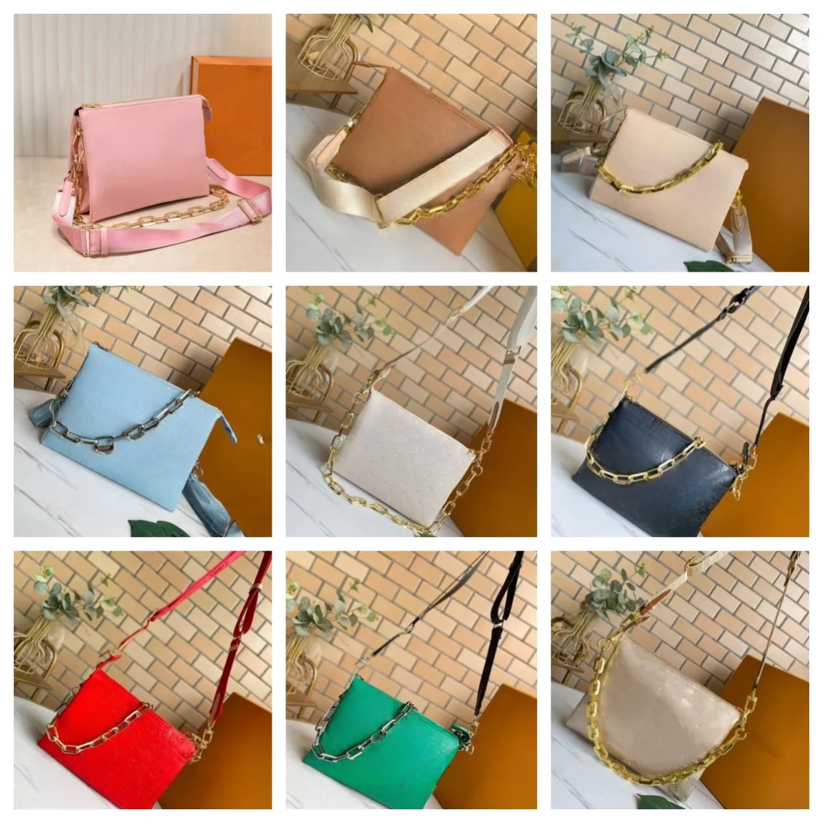 Fashion Coussin Designer Shoulder Handbags Purse Bags Straps Embossing Crossbody bag for Women