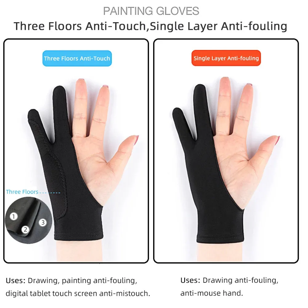 Punch Finger Painting Gloves For IPad And Tablet Antitouch